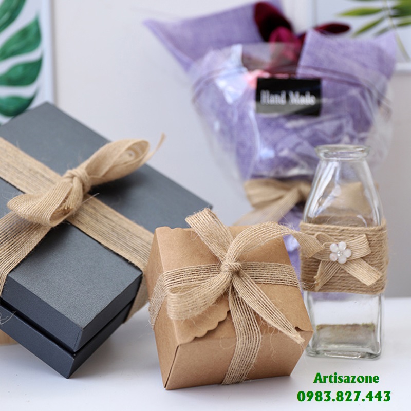 Ruy băng vải bố (bản rộng 2cm - 2,5cm - 4cm) - Dài 9,5mét - 10mét (tùy mẫu)