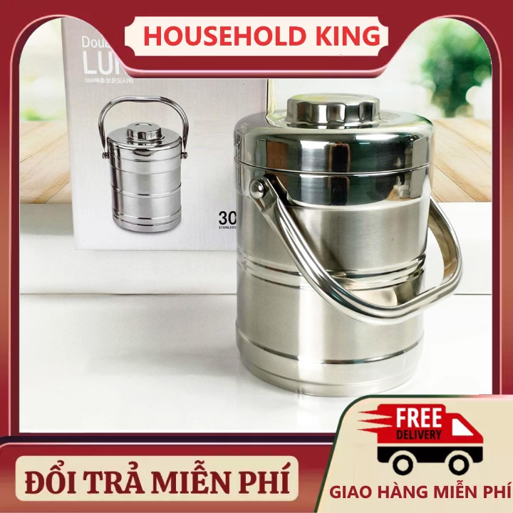 Cặp lồng inox 3 tầng 1l9 siêu to - hân hạnh được phịc vụ quý khách