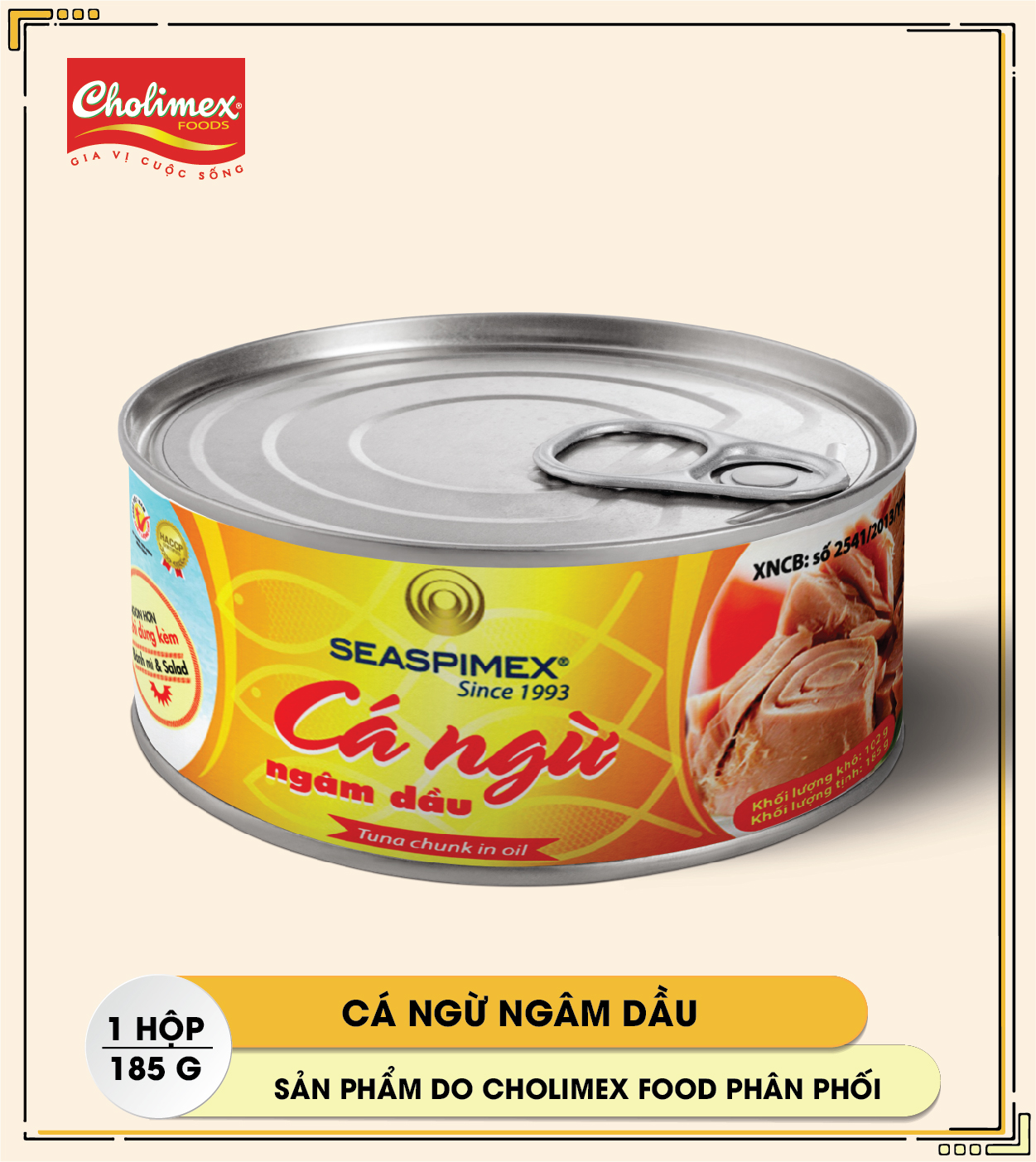 Cá ngừ ngâm dầu 185g