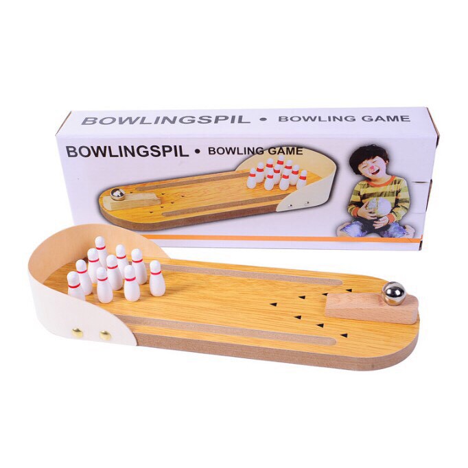 Bộ đồ chơi bowling mini bằng gỗ cao cấp cho bé