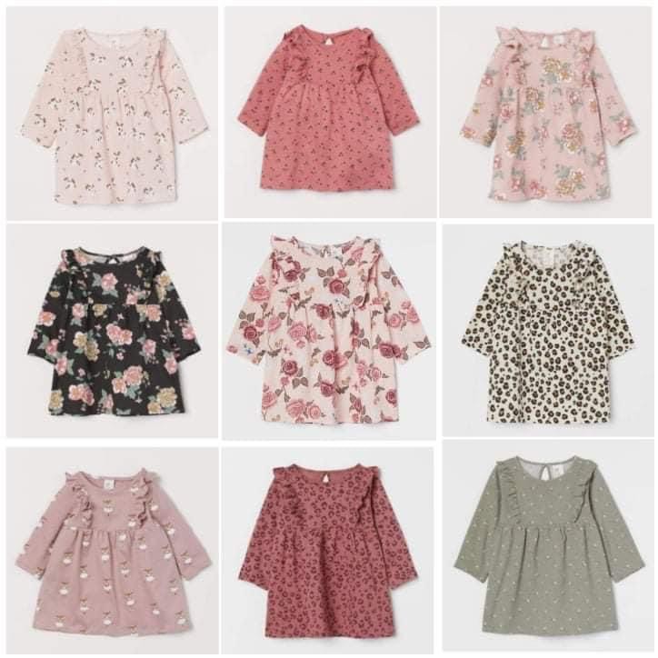 Váy cánh tiên dài tay bé gái H&M auth