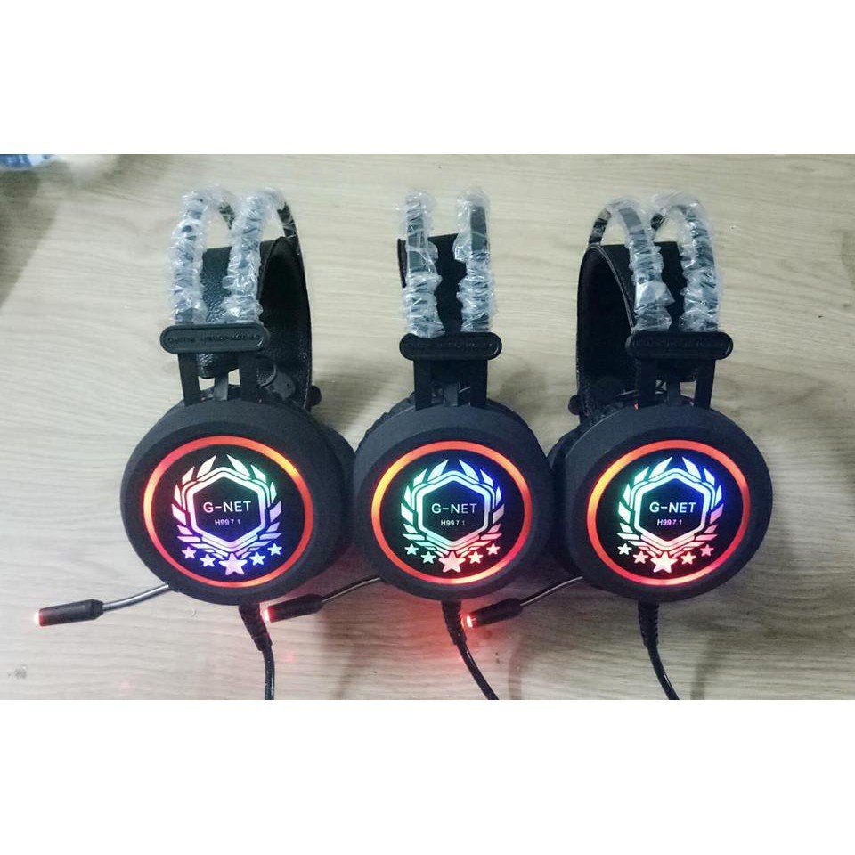 Tai nghe gaming, tai nghe chụp tai có đèn led, tai nghe máy tính H99