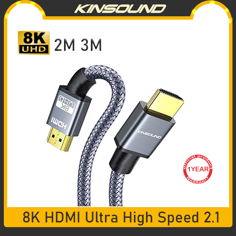 Cáp kinsound 8k hdmi 2.1, 480gpbs tốc độ cực cao 8k / 60hz 4k / 120hz dây hdmi earc hdr động