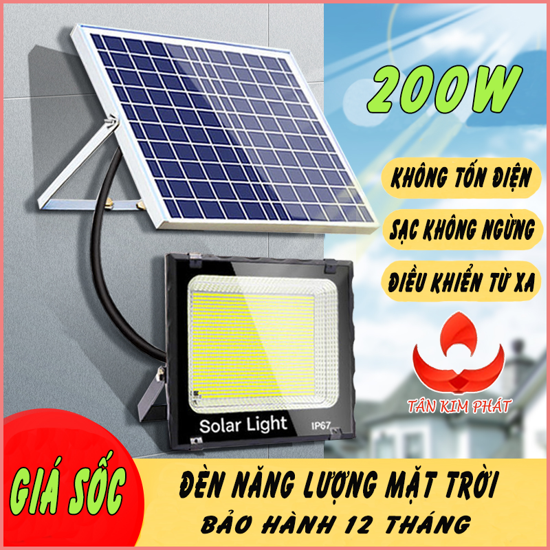 [Hàng Mới]Đèn năng lượng mặt trời 200W siêu sáng chông nước IP67