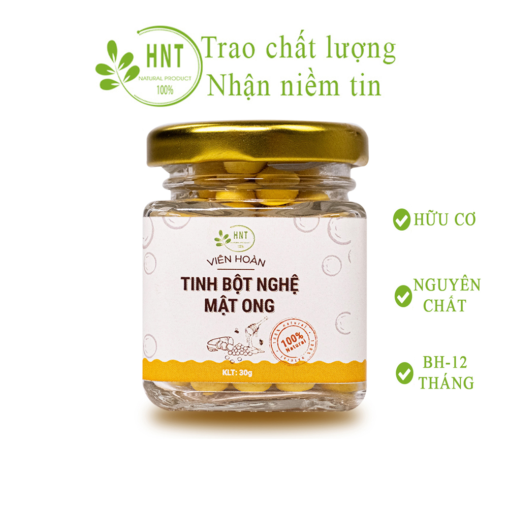Viên hoàn tinh bột nghệ nguyên chất không pha tạp - nông sản sạch HNT VTBN30