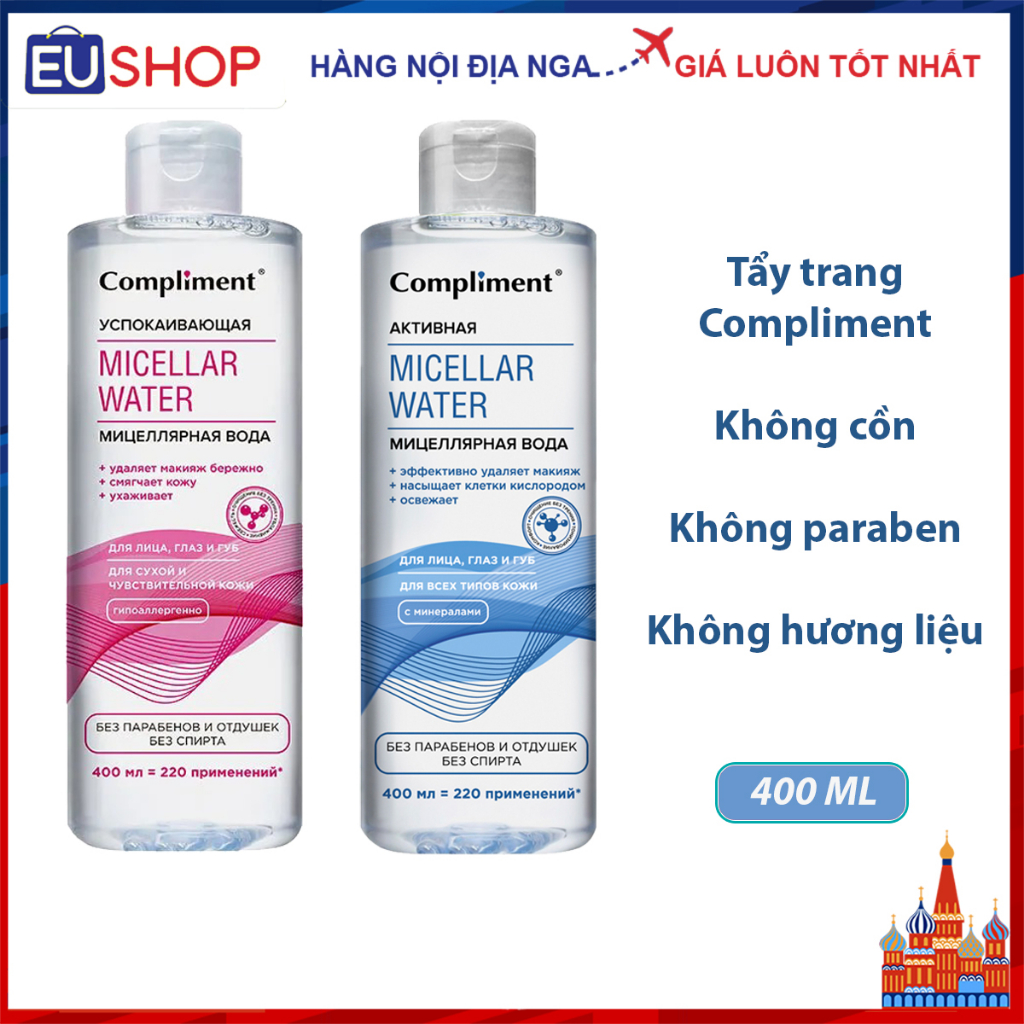 Tẩy trang Micellar Water Compliment 400ml