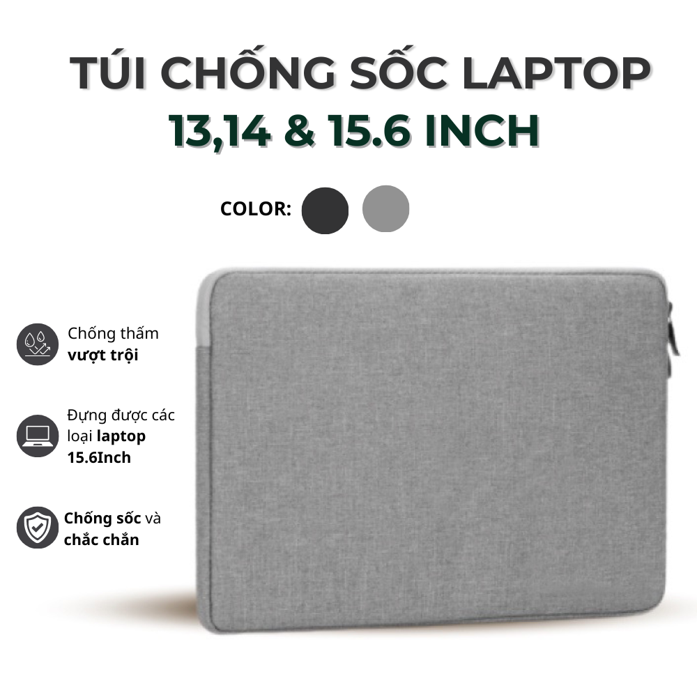 Túi chống sốc Macbook,túi chống sốc bảo vệ laptop 13inch 14inch 15.6inch PADO 547