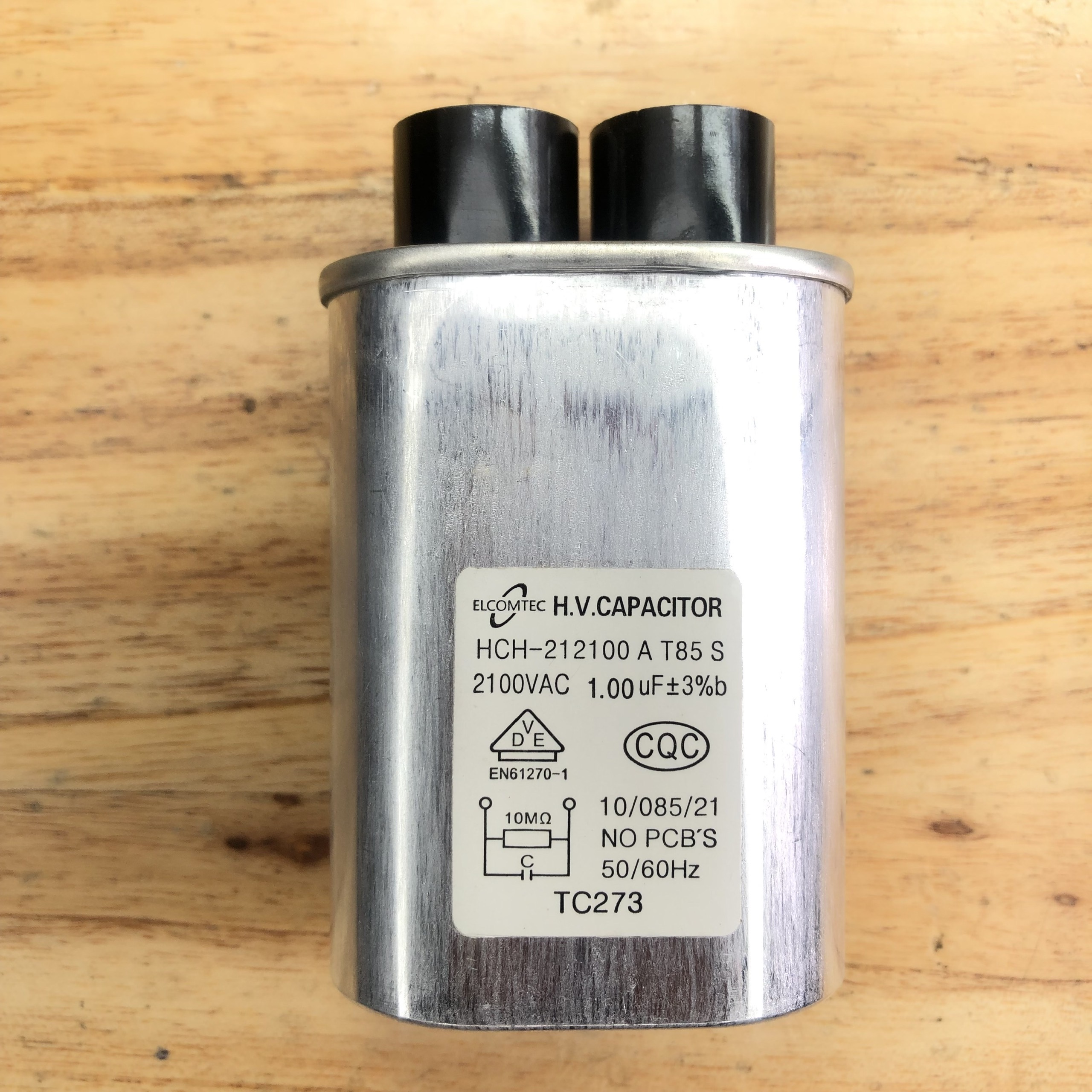 Tụ cao áp lò vi sóng 1uF 2100Vac chất lượng cao # phụ tùng lò vi sóng