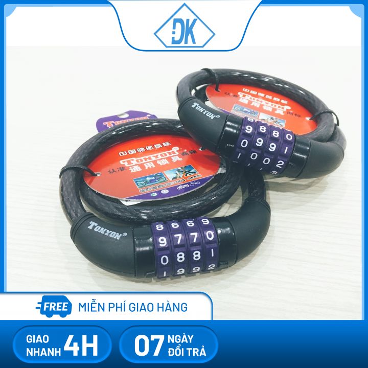 Khóa dây số an toàn tuyệt đối dài 80cm đổi được mật khẩu, khoá xe đạp xe máy khoá cổng, cáp to dày siêu an toàn - Đăng Khoa 79