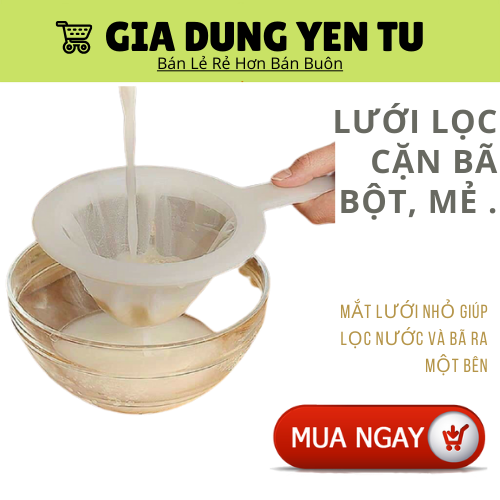 Dụng cụ lọc thực phẩm, rây nhựa lưới lọc trà, sữa đậu nành, rây cháo, lọc thức ăn cầm tay đa năng