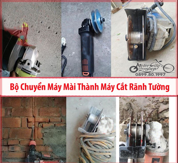 Bộ chuyển đổi máy mài thành máy cắt rãnh tường Cỡ lớn Trục 14mm