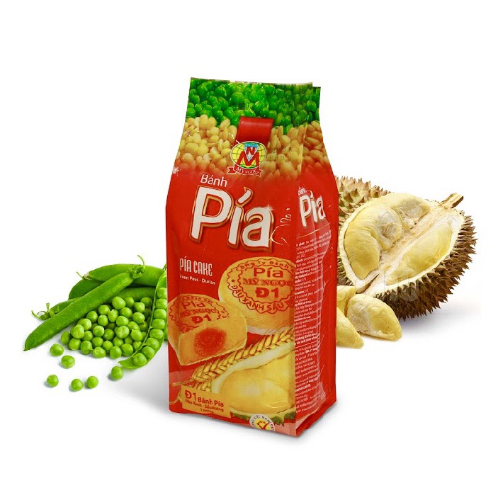 360g 4 Bánh pía Đ1 đậu xanh SẦU RIÊNG TƯƠI đặc biệt, 1 BÁNH có 1/2TRỨNG MUỐI, thơm SẦU RIÊNG TƯƠI – MÁT đậu xanh