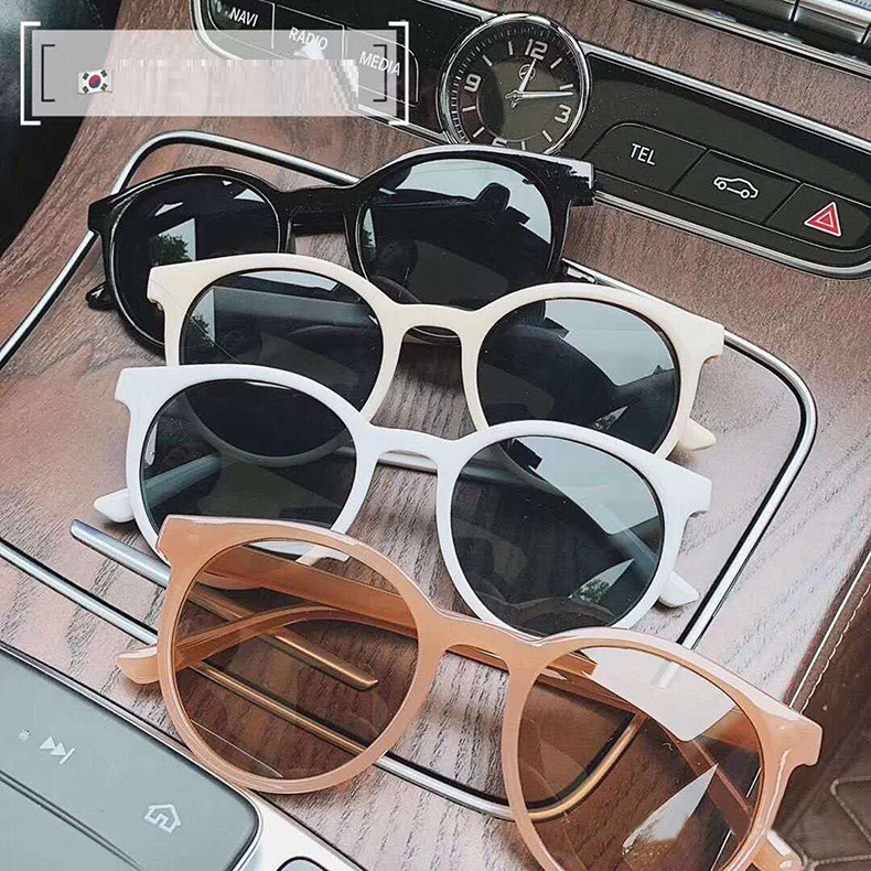 Kính Mát Gọng Tròn Phong Cách Hàn Quốc Cho Nam Nữ (Màu Vàng)