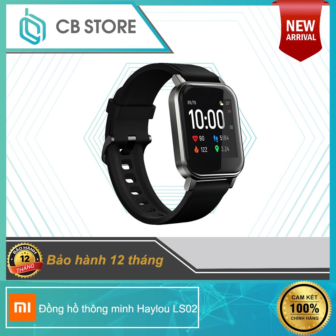 [Có Hàng] Đồng hồ thông minh theo dõi sức khỏe đo nhịp tim - đếm bước chân Haylou Ls02 - LS02 smart watch [BH 12 tháng chính hãng]