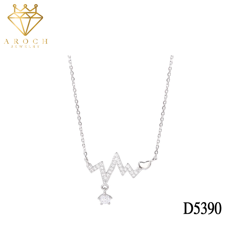 Dây chuyền bạc ý s925 nhịp trái tim d5390 - aroch jewelry