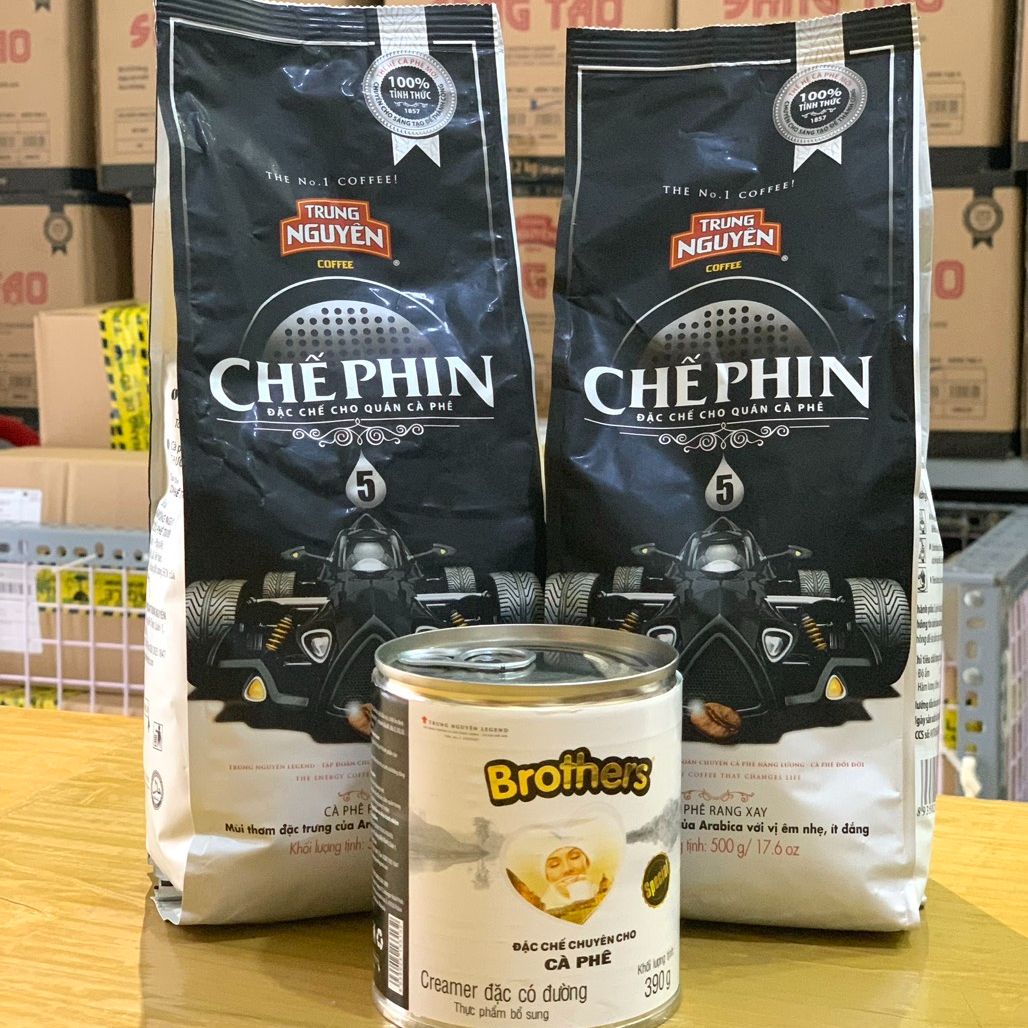 (COMBO-2 TÚI - TẶNG 01 SỮA) Cà phê Chế Phin 5 Trung Nguyên( 500gam/ Túi)