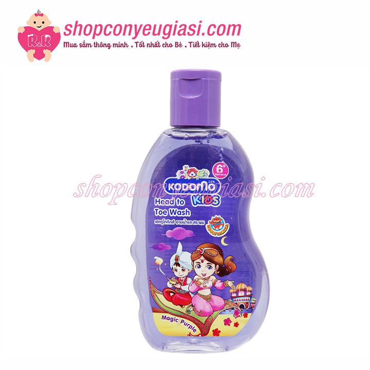 Dầu tắm gội trẻ em kodomo thái lan 200ml - cho bé từ 6 tuổi