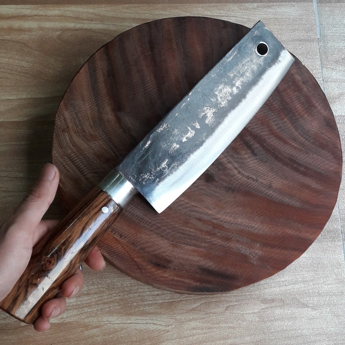 Dao thái nhíp ô tô rèn thủ công - dao mộc nhiên mã dn24 bản nhỏ