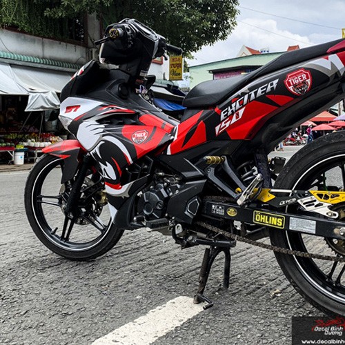 Tem Xe Exciter 150 🍓 Decal Exciter 150 Trắng Đỏ Đen 🍓 Tem Trùm Exciter Đỏ Đen 🍓 Phiên Bản Mới 🍓