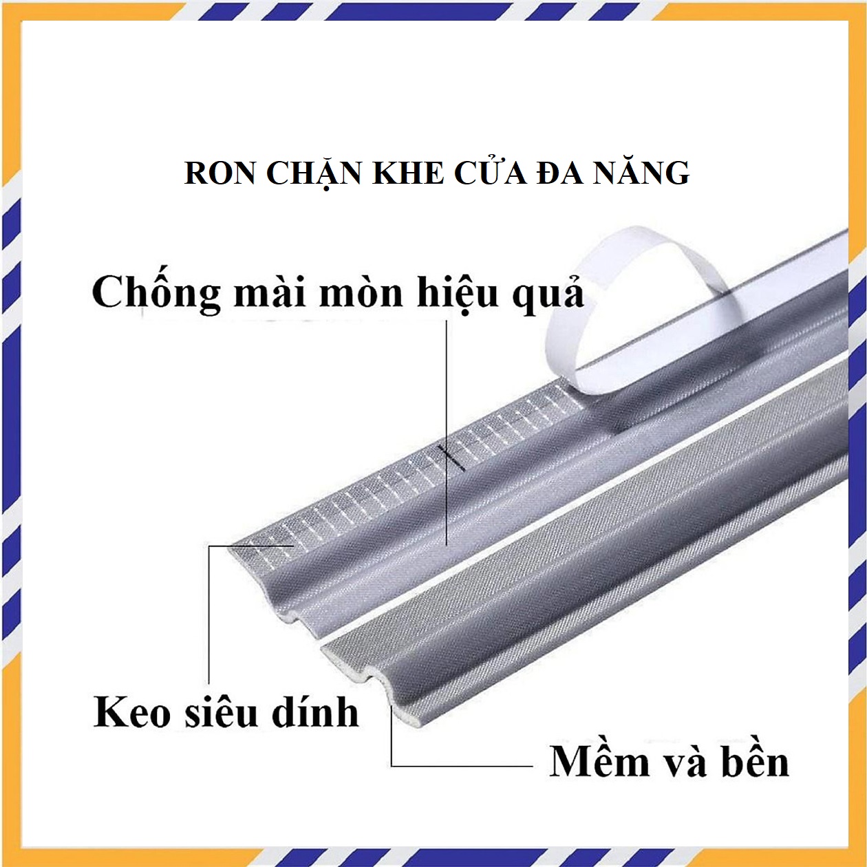 Cuộn 3 mét Ron chắn khe cửa, chặn khe cửa, ngăn bụi, côn trùng, chống thoát hơi máy lạnh, chống va đập, ron chặn khe cửa đa năng