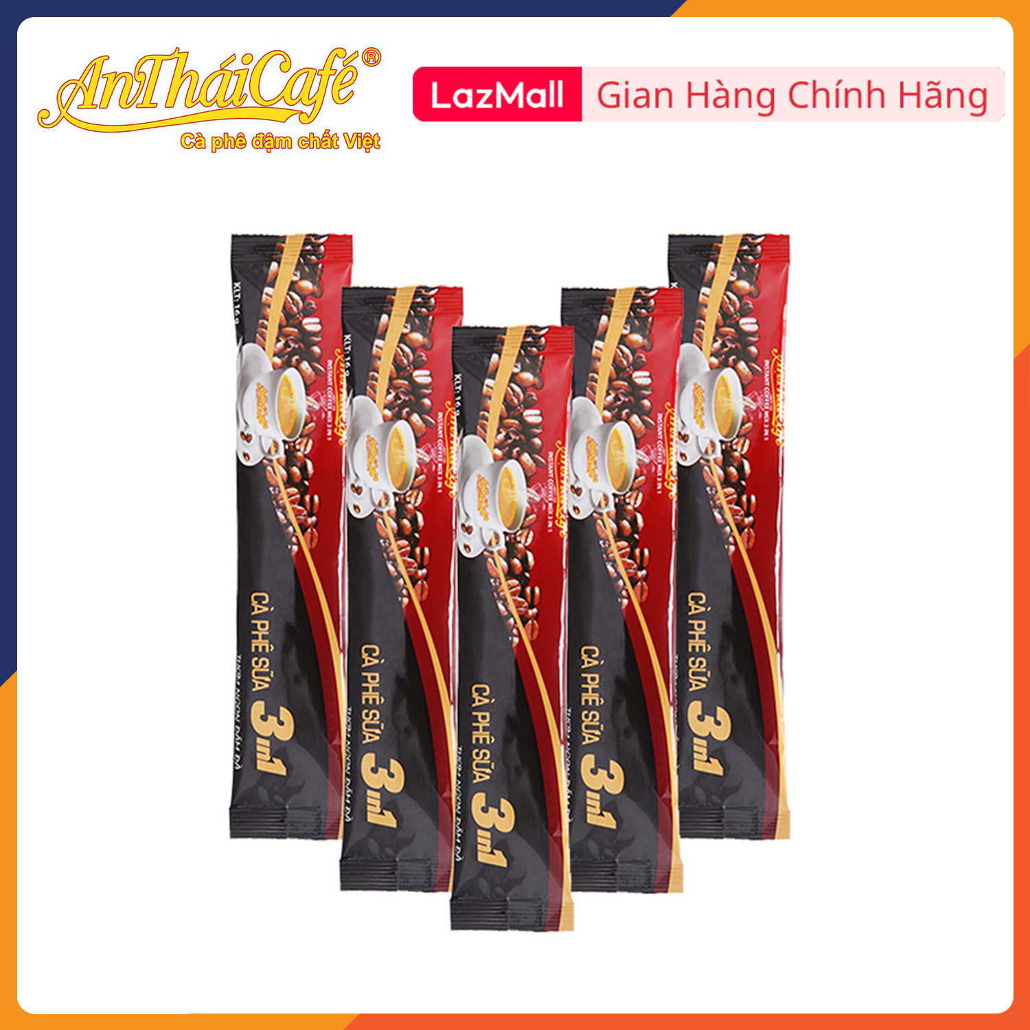 Combo 5 Gói Cà Phê Sữa 3 Trong 1 An Thái Mới (5 gói x 16gr) - AnTháiCafé