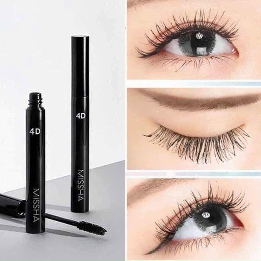 Chuốt mi 4d dày mi không lem lâu trôi missha the style 4d mascara mi cong, dày, sắc nét 7g