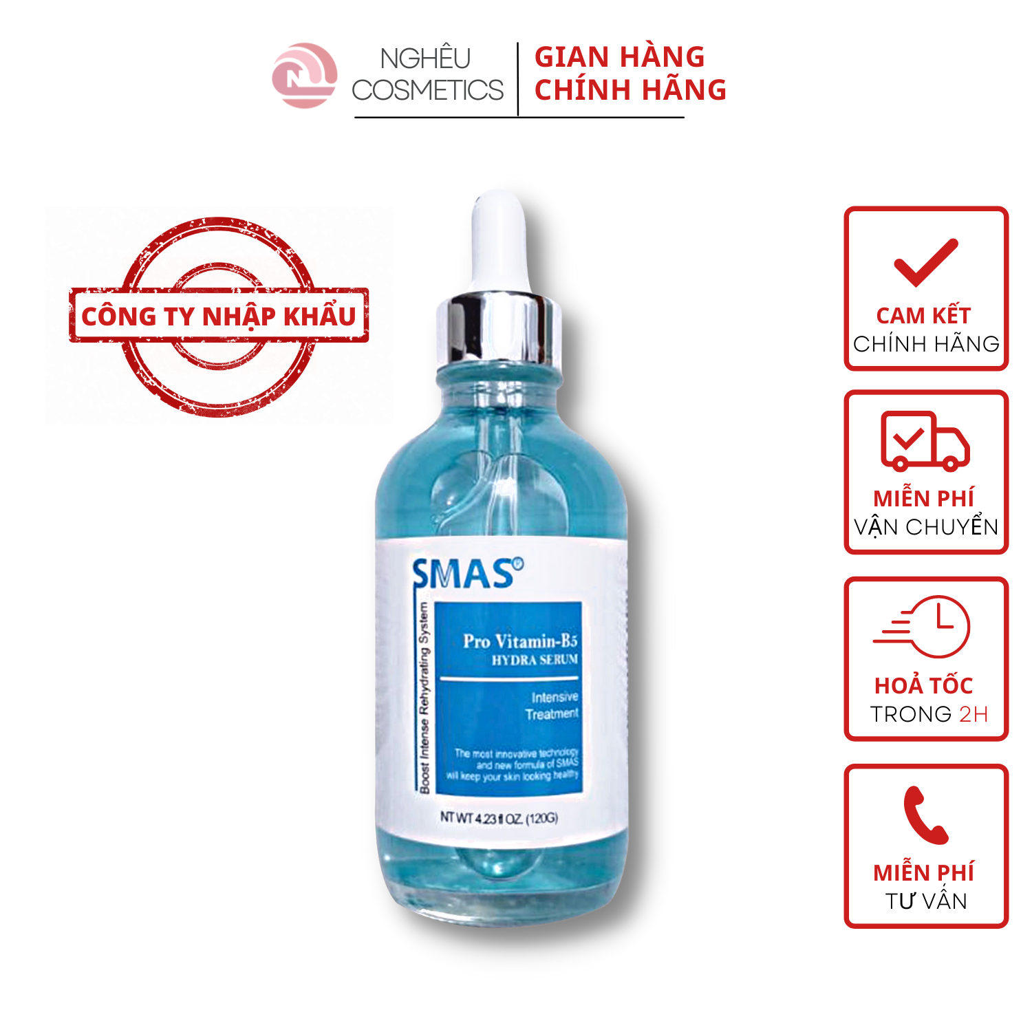Serum dưỡng ẩm phục hồi trắng da giảm mụn b5 smas 120ml hàng nhập khẩu chính hãng