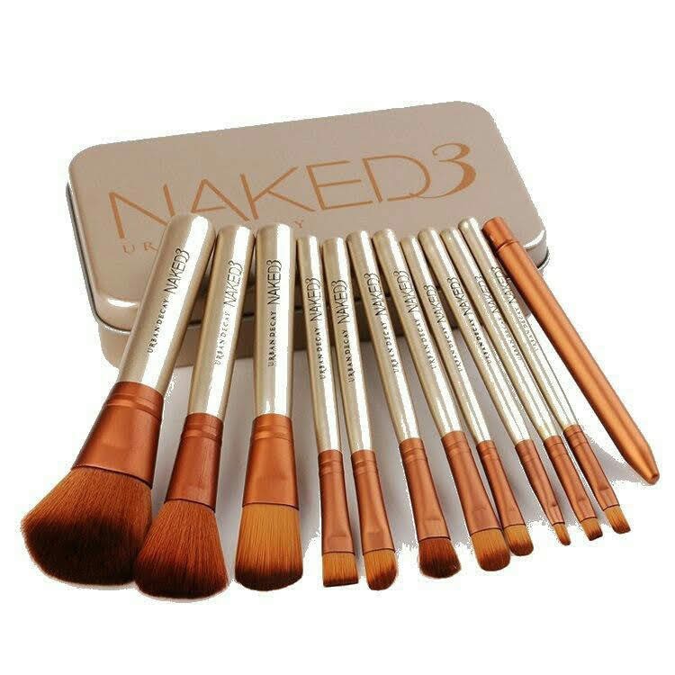 Bộ Cọ Trang Điểm 12 Cây Chuyên Dụng NAKED Kèm Hộp Đựng (Phù Hợp Trang Điểm Dã Ngoại)  7giftshop