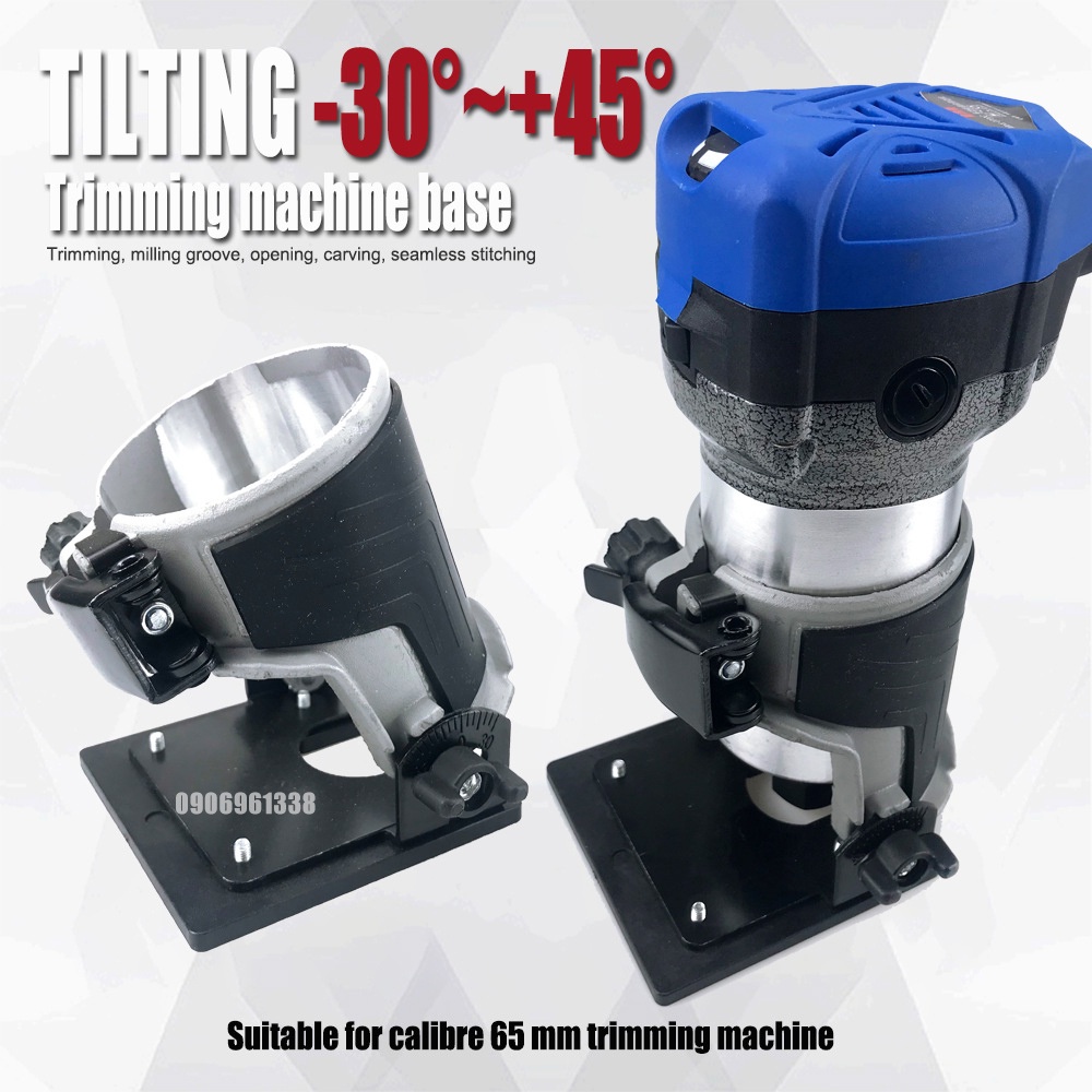 Đế máy phay nghiêng cữ phay góc 45 độ máy soi cắt gỗ cầm tay