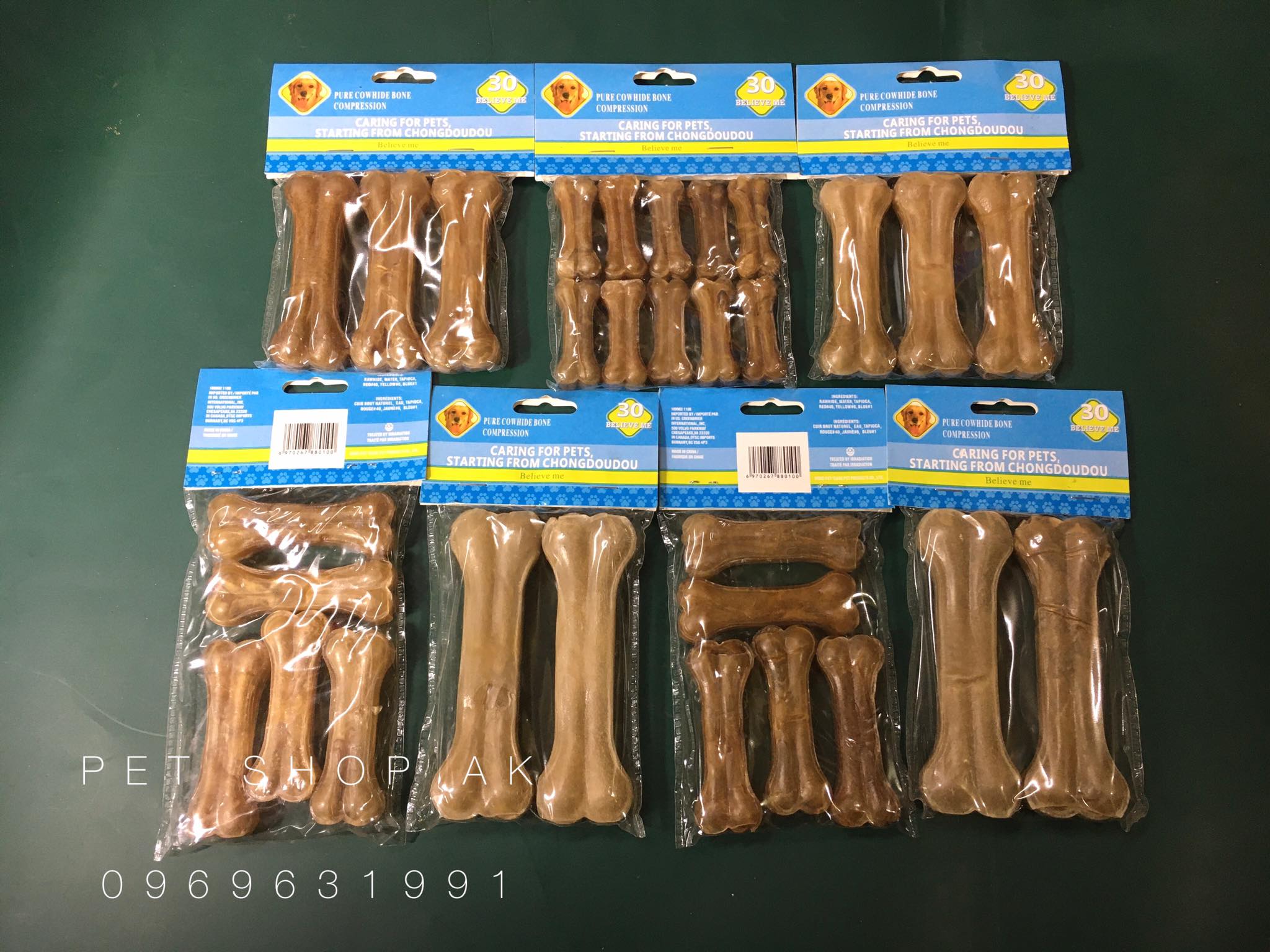 Xương cho chó Xương da bò cho chó gặm sạch răng cho chó