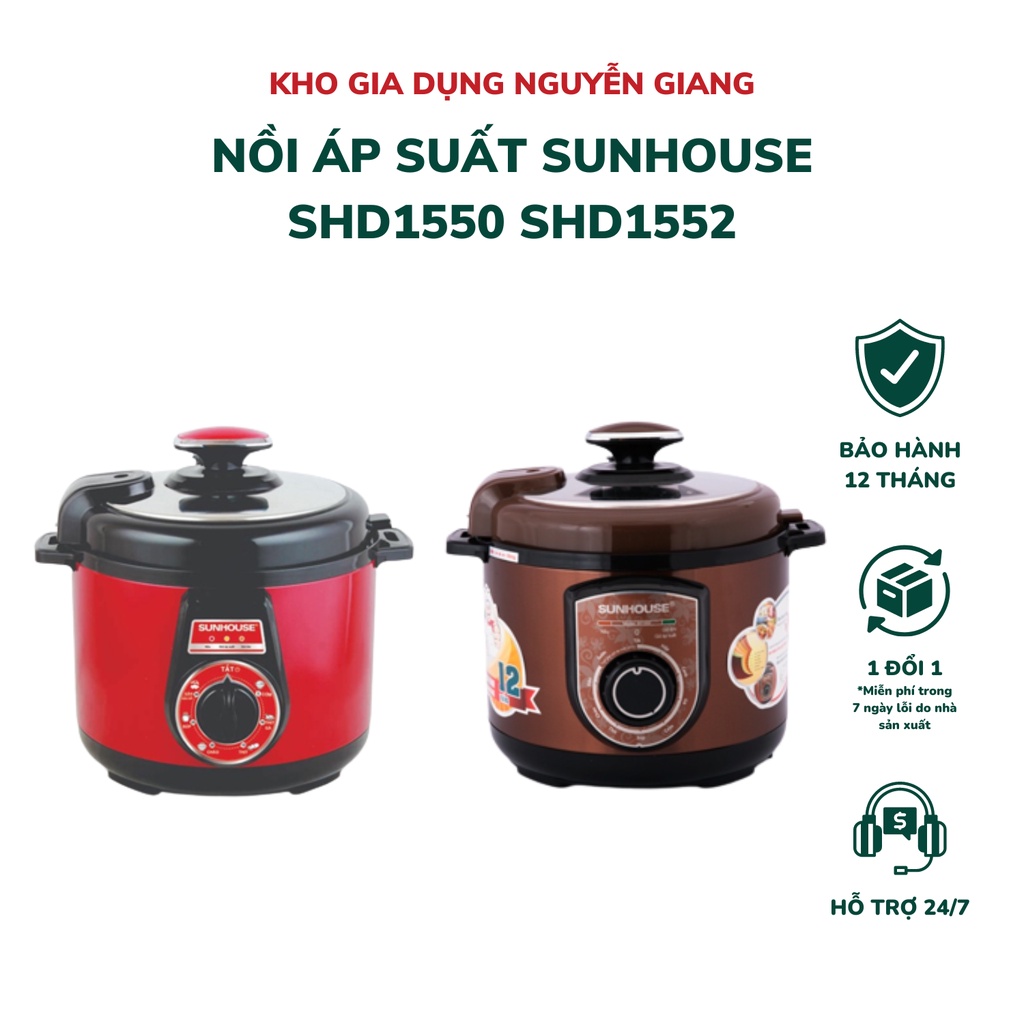 Nồi áp suất điện đa năng sunhouse 5lit shd1550, nồi áp suất điện sunhouse shd1552 - giangdt09
