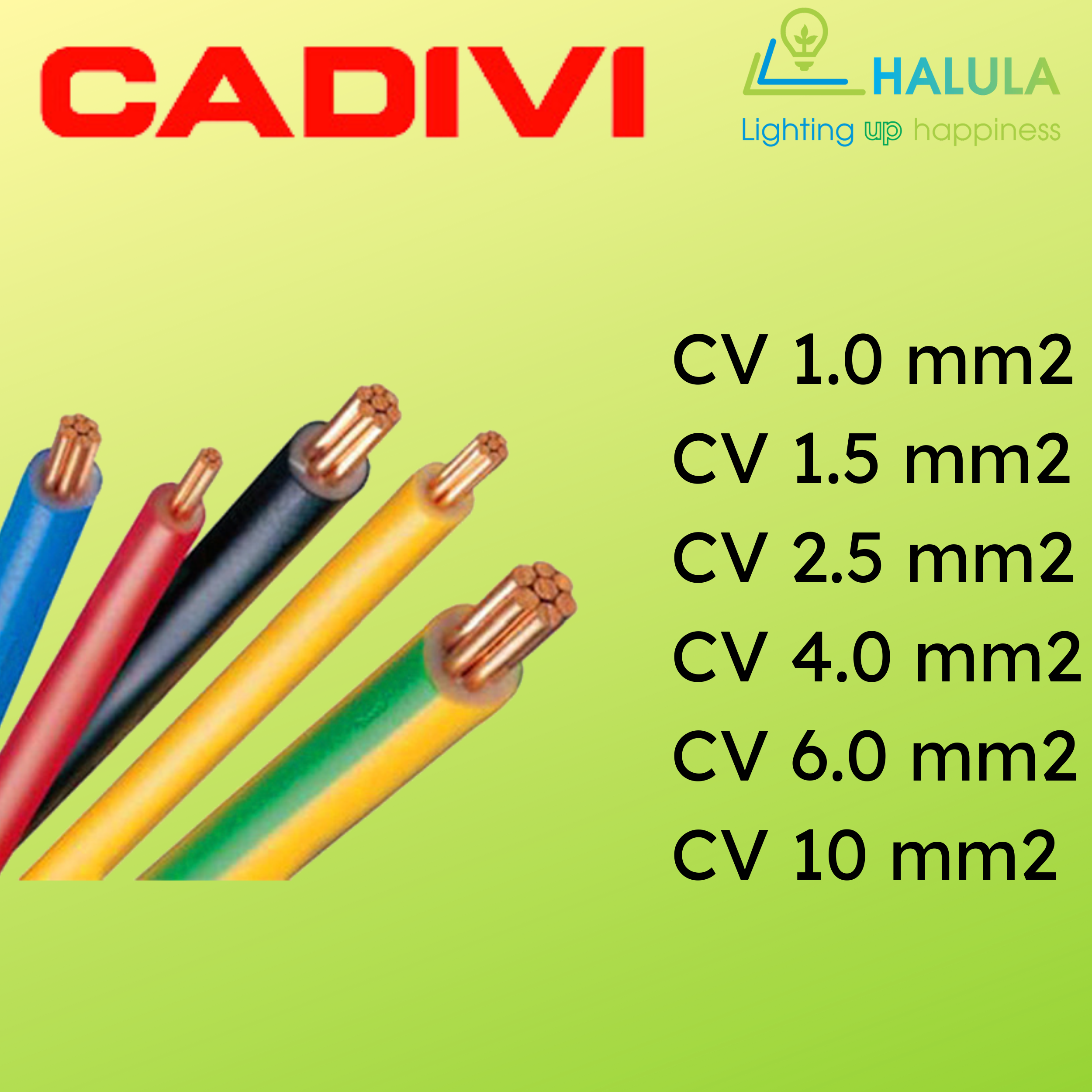Dây cáp điện đơn - dây điện CV đơn Cadivi ( Đơn giá 10 mét)