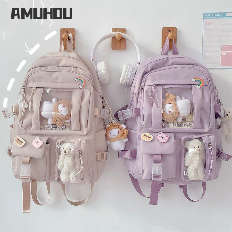 AMUHOU cặp cho học sinh cấp 1 Ba lô học sinh sức chứa lớn Ba lô học sinh