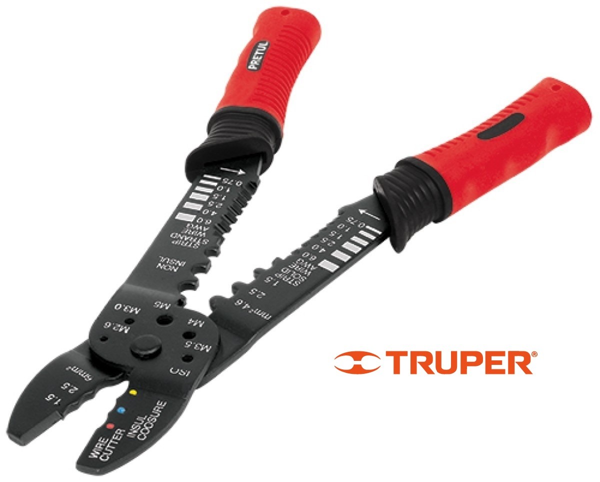 Kìm bấm cốt tuốt dây điện 9inch 228mm truper pretul pe-ca-9p 22710