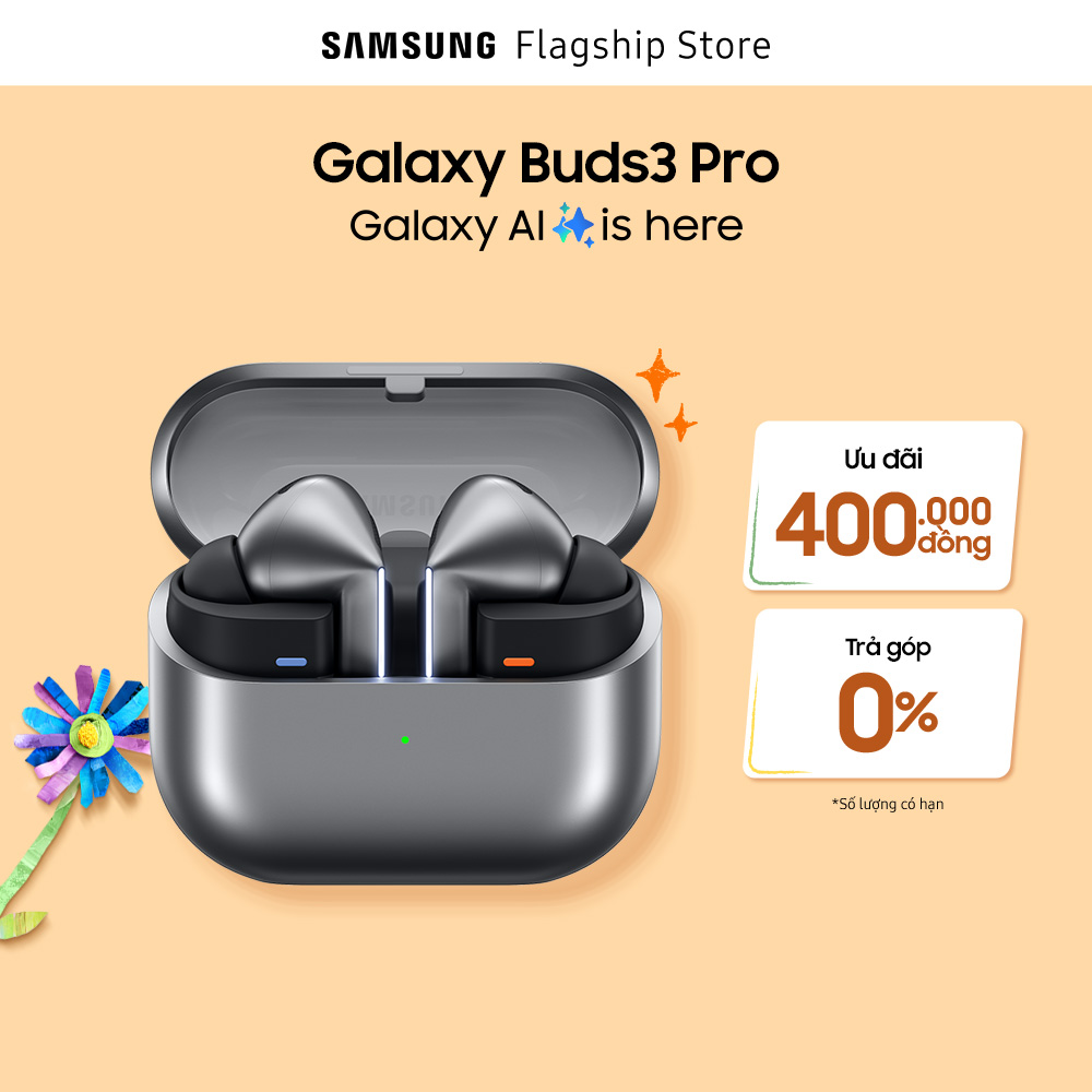 [SALE GIỮA THÁNG 15-17.05] Samsung Galaxy Buds3 Pro, Tai nghe Bluetooth không dây Hi-Fi