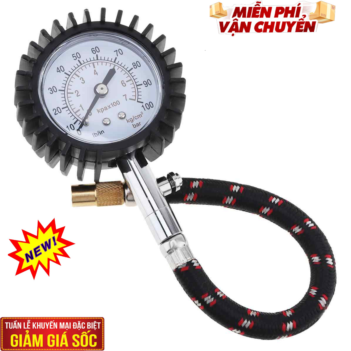 Máy đo áp suất lốp ô tô,Đồng hồ đo áp suất lốp xe bằng cơ cho ô tô xe máy,Thiết bị đo áp suất lốp ô tô ống dài cao cấp bao hành 12 tháng lỗi 1 đôi 1 trên toàn quốc.