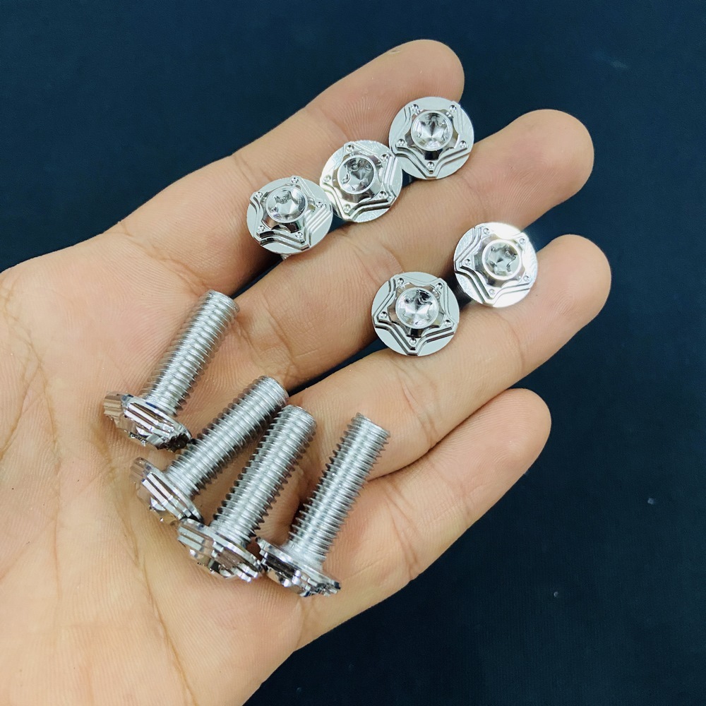 [HCM][ỐC ĐĨA] ỐC ĐĨA INOX 8LY KIỂU SAO XOÁY TRANG TRÍ CHO NHIỀU DÒNG XE SIÊU SÁNG CAO CẤP (GIÁ 1 CON ỐC)