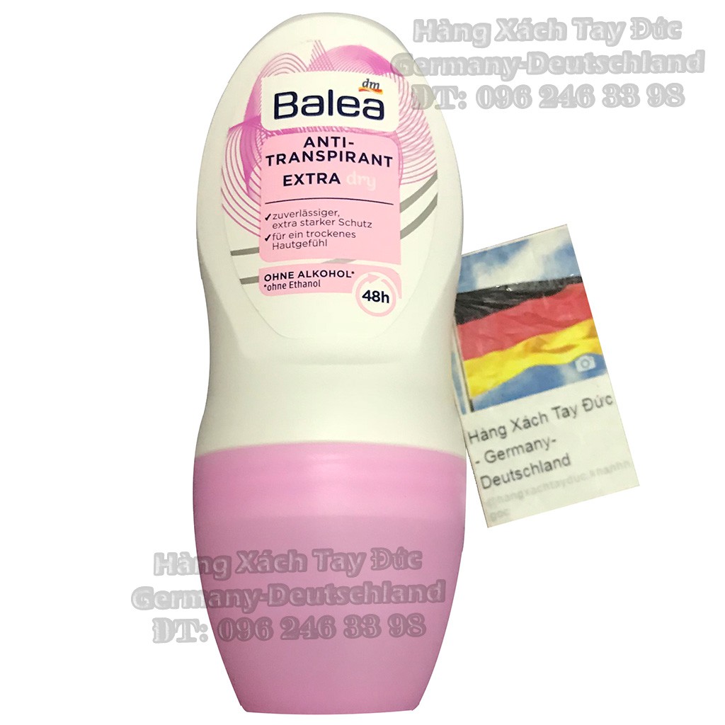 Lăn khử mùi hôi nách Balea Anti-Transpirant Extra dry 48h giúp siêu khô thoáng cho nữ giới - Hàng Đức 100%