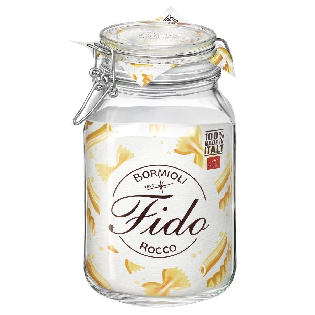 [ITALY] Hũ thủy tinh Bormioli Rocco Fido nắp cài 2L