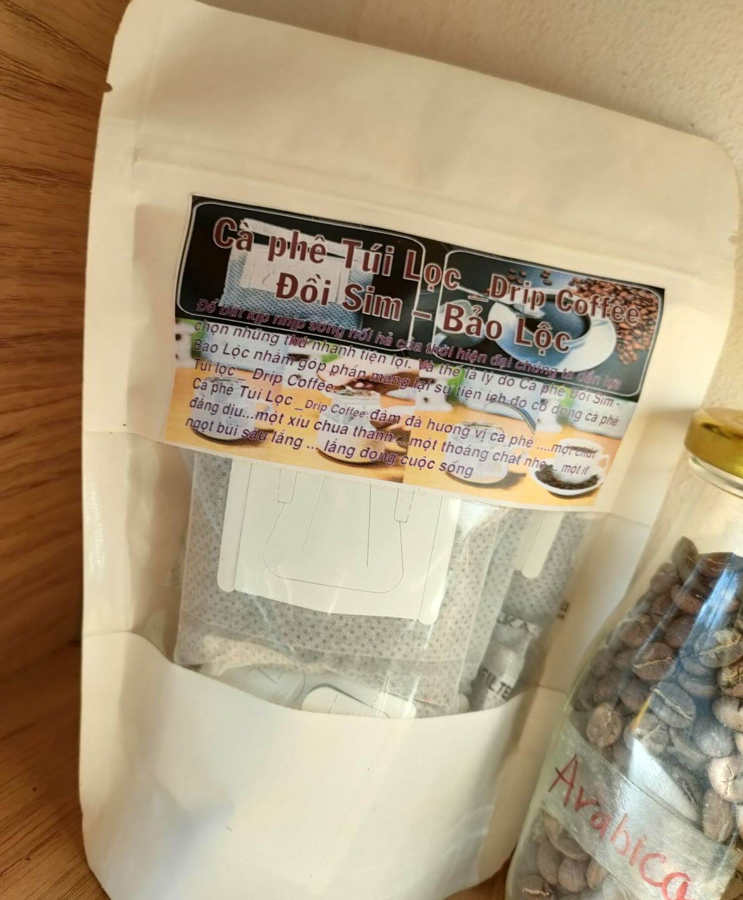 Cà phê Túi lọc phin giấy Arabica Cầu Đất 100% mộc nguyên chất - coffee drip bag