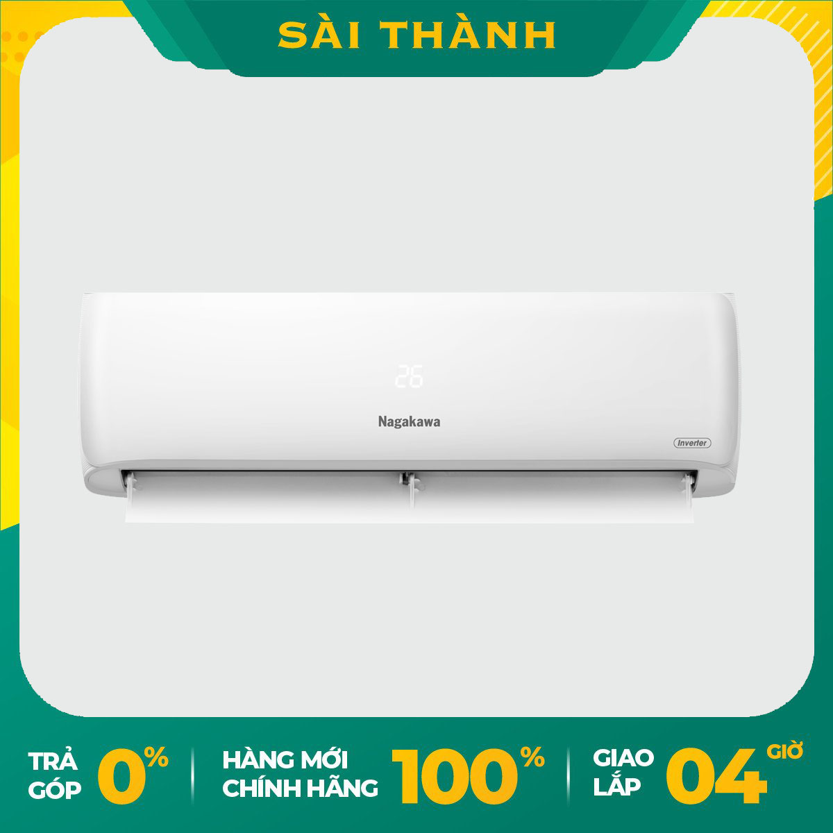 [HCM]  Máy lạnh Nagakawa Inverter 1.5 Hp NIS-C12R2H08   - Bảo hành chính hãng