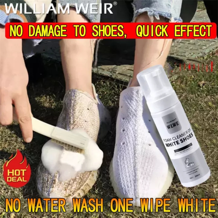 WLWE FOAM CLEANER OF WHITE SHOES Chai xịt bọt làm sạch giày Sneaker 200ml - Chai xịt bọt vệ sinh chuyên cho giày Sneaker, Tẩy trắng giày Sneaker, Bình xịt vệ sinh giày Sneaker tẩy sạch mọi vết bẩn