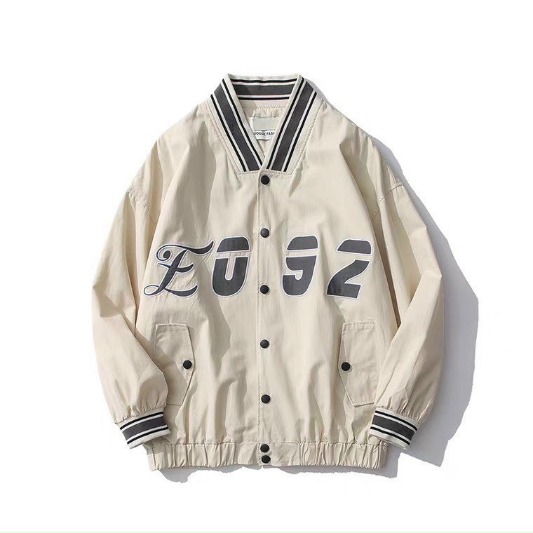 Áo Khoác Dù 2 Lớp Bomber Form Rộng Nút Gài Nam Nữ Thu Đông FO