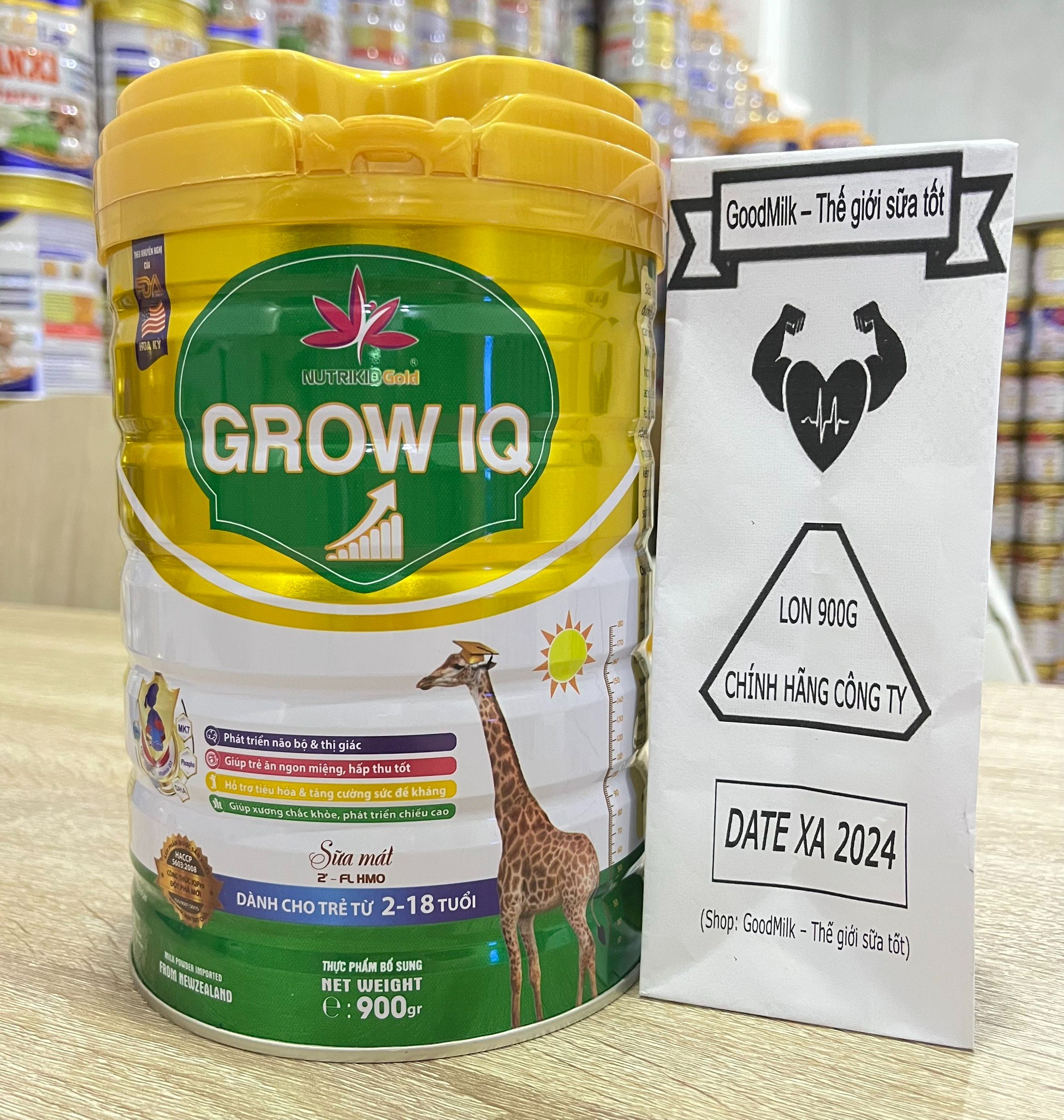 Sữa mát tăng chiều cao cho trẻ 2-18 tuổi nutrikidgold lon 900g