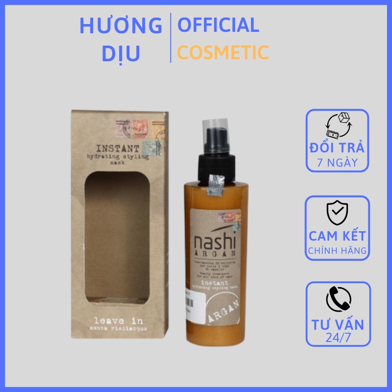 xả khô cho tóc xoăn Argan NASHI dưỡng mềm, bóng, làm phồng chân tóc
