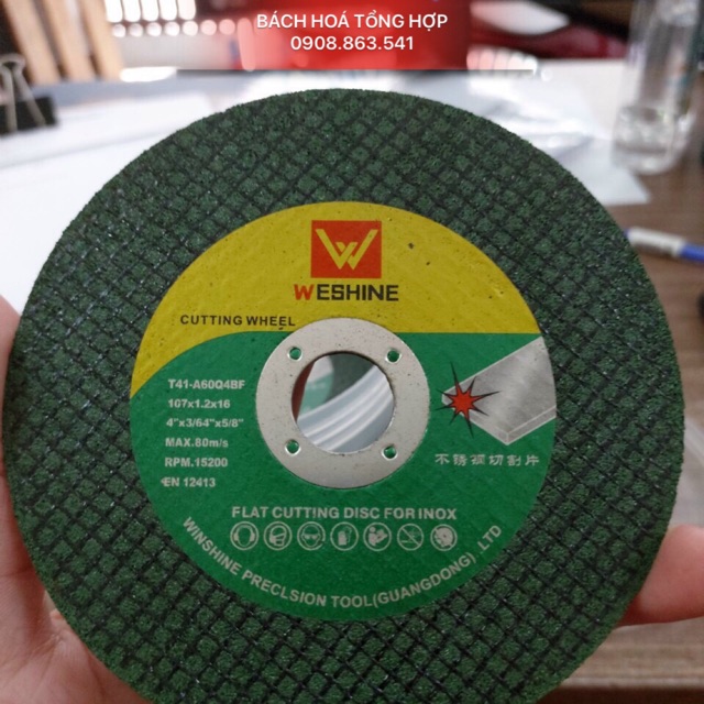 Đá cắt sắt, lưỡi cắt sắt 100mm