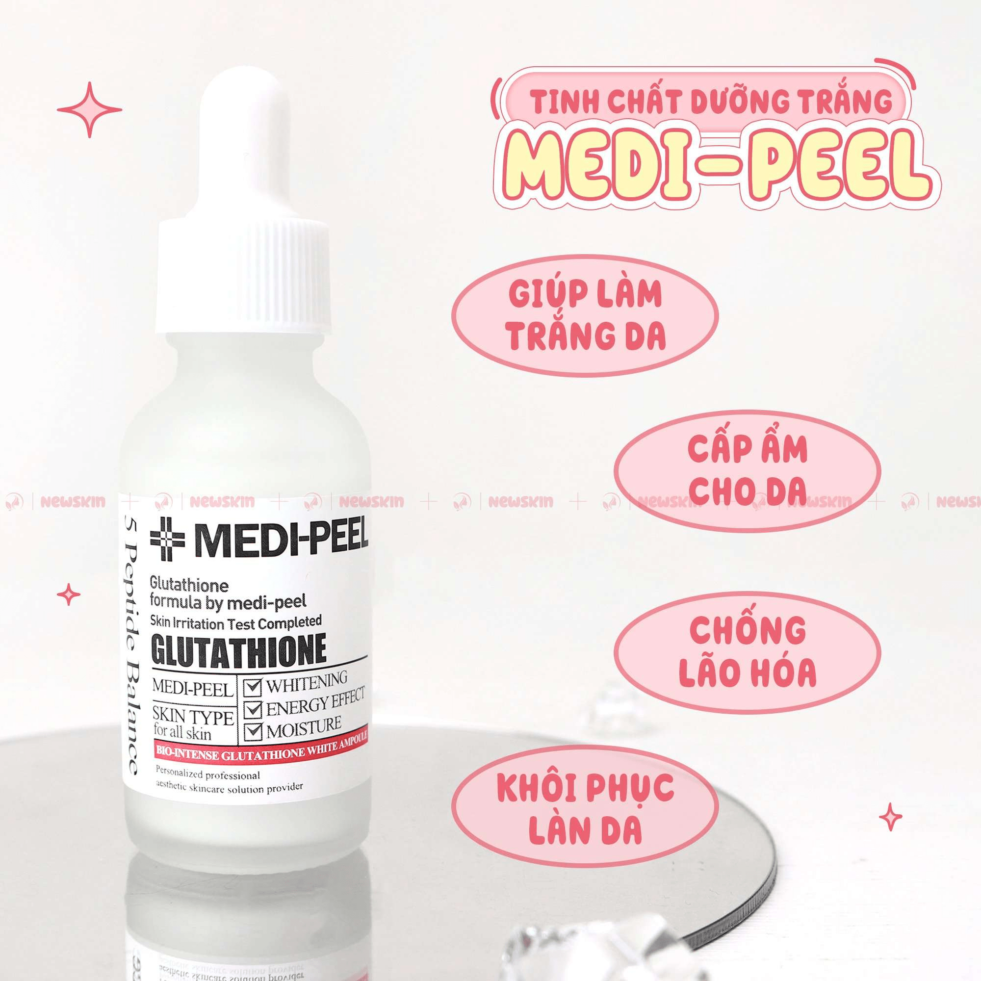 Serum dưỡng trắng da medi-peel glutathione 600 white hàn quốc