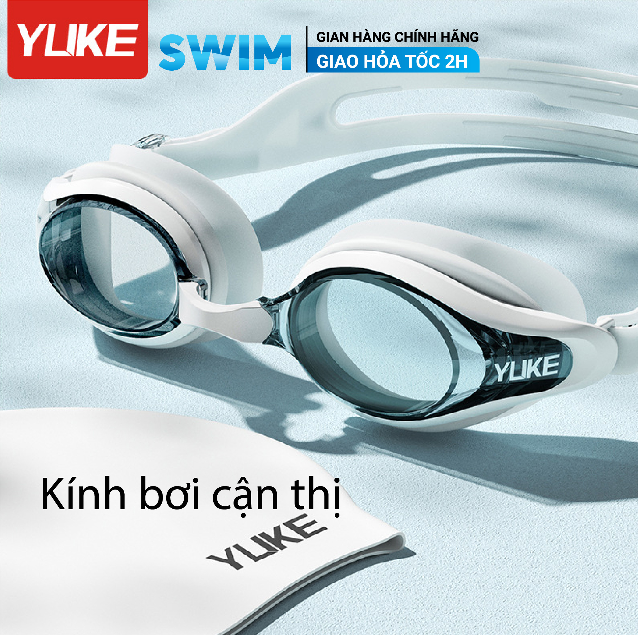 Kính bơi cận thị ylike độ nét cao ngăn nước tuyệt đối kính cận bơi