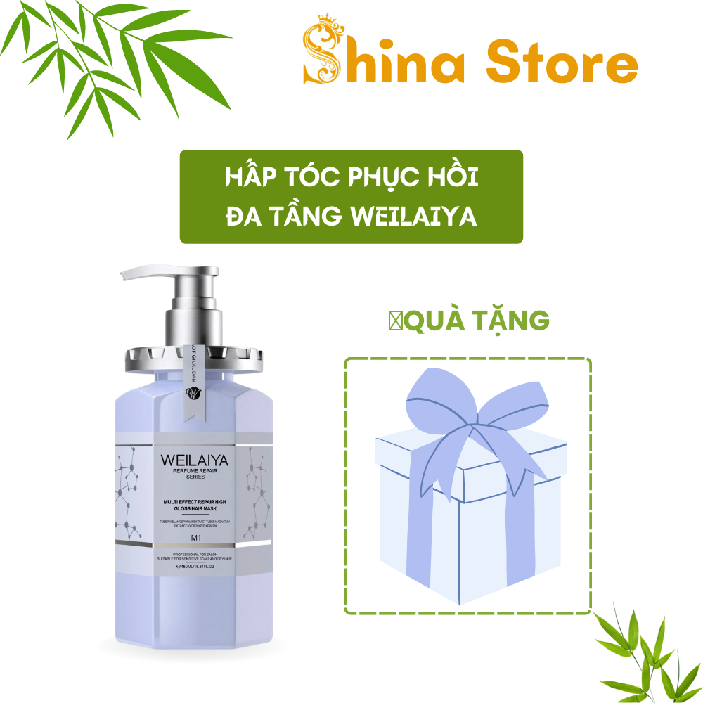Hấp tóc phục hồi weilaiya 450ml, giúp phục hồi tóc hư tổn tại nhà nhanh chóng và mạnh mẽ, cải thiện từ lõi tóc, hiệu quả chỉ vài ngày - shina store