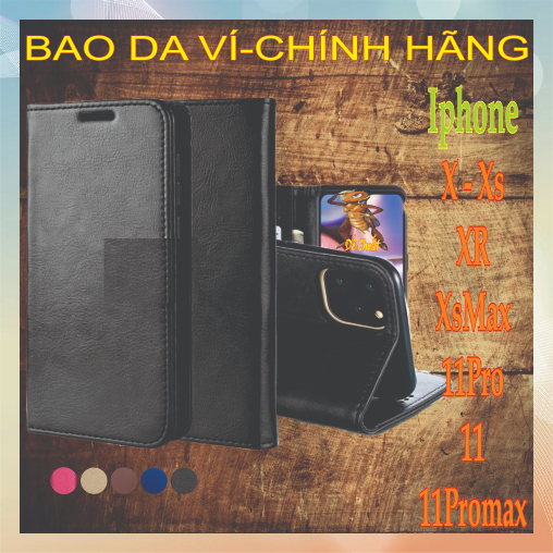 Bao da, ví đựng tiền, điện thoại iphone X, Xs, Xr, Xsmax, 11, 11 pro, 11 promax.